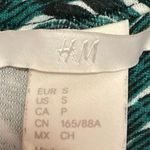 H&M Green Palm Leaf Print Sleeveless Crewneck Mini Career Office Sheath Dress S Photo 3