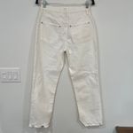 Free People We the Free Womens Jeans 26 White Distress Denim Straight Leg NWT $98 Raw Hem Photo 4