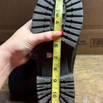 Torrid Black Dark Grey Faux Leather Metal Heel Mid Calf Lace Up Combat Boots Photo 12