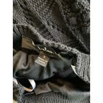 Lulus Black Chunky Knit Crochet Midi Dress Shoulder Tie Size Small Photo 5