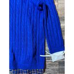 NWT Francesca's Audrey Parks Sweater Dress Shirt Combo Blue Cable Knit Medium Photo 9