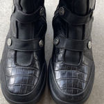 Vintage DC Animal Print 361347 Black Leather Snow Boots Women’s Black Sz 7.5 Photo 0