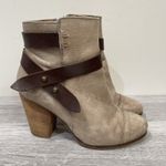 Rag and Bone  Harrow Tan Distressed Leather Boot Women's EU 36 US 6 Stacked Heel Photo 1