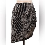 Norma Kamali NWT Side Drape Mini Skirt in Studs Print size Large Asymmetrical Photo 8