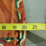 Anne Klein Scarf Robinson Golluber Orange Floral Geometric Border Vintage Silk Photo 3