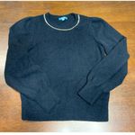 Draper James  Classy Preppy Academia Pullover Sweater Women Medium Black Neutral Photo 0