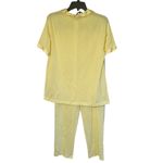 Vanity Fair Vtg  60’s Tricot Nylon Pajama Set Yellow Silky Stretch Women’s 34/S Photo 1