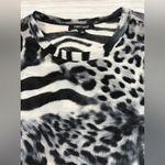 Karen Kane  XL ✨ adult black + white Animal Print Long Sleeve Top like new Photo 2