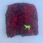 black furry punk wool beanie hat with neon horse look Multiple Photo 2