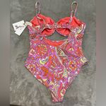 Jessica Simpson 🦄Brand New  one Piece Paisley Swimsuit, Medium Photo 1