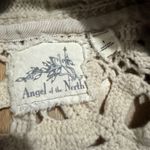 Angel of the North Crochet Knit Cardigan Cream Boho Cottagecore Anthropologie Photo 5