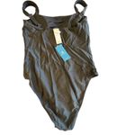 Cupshe ‎ Black One Piece Swimsuit Square Neck Women's Medium Photo 3
