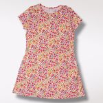 Isaac Mizrahi  Live Knit Floral Dress With Pockets Pink Orange Petite Medium Photo 7