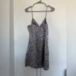 ANINE BING  - Papillon Dress in Ash Violet Butterfly Jacquard NWT size L silk Photo 2