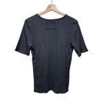 Free People We The  Picture You Tee Sz L Gray Ribbed‎ Boho Distressed Coastal Photo 3