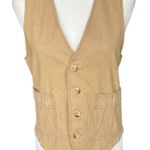 Vintage JC Penny Tan Vest 1970's Size M Photo 0