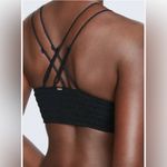 PINK - Victoria's Secret  Black Triangle Smocked Bralette Size Large Photo 8