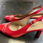 St. John  Women’s Cherry Red Classic Slingback Pump Heels size 5 Photo 1