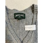 American Eagle Gray Grey Cardigan Chunky Cropped Grandpa Sweater Twee MEDIUM Photo 2