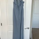 Azazie Christian Siriano Bridesmaid dress in dusty blue chiffon Photo 2