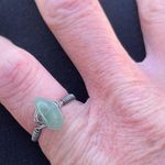 Wire Ring Green Stone (Custom Size To Order) Photo 5