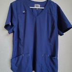 Corescrub Nurse Uniform Top Shirt V Neck Navy Blue Women's Large w/Pockets Photo 0