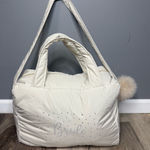Elegant Cream Bridal Tote Bag White Photo 0