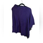 Liza Byrd Purple Peyton Pearl Trim Poncho Sweater Size undefined Photo 1
