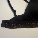 Victoria's Secret Victoria Secret PINK Wear Everywhere Wireless Push Bra 32DD Red Rhinestone Heart Photo 8