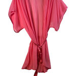 In Bloom by Jonquil Pink Sheer Kimono Robe M Belted Butterfly Sleeve Size M Photo 0