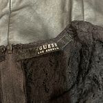 Guess Black Lace Cutout Faux Leather Dress Sweetheart Neckline Cap Sleeves 2 Photo 5