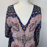 Oasis  Duster Kaftan Paisley printBoho Beach Cover Top size Small Photo 1