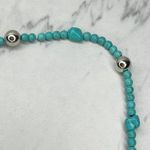 Faux Turquoise Beaded Cross Stretch Necklace Photo 2