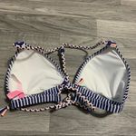 Victoria's Secret Victoria’s Secret Navy Blue White Stripe Swim Top; Medium Photo 7