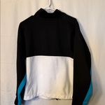 DKNY  Colorblock Pullover in Black, White, and Teal Photo 2