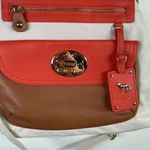 Emma Fox ‎ White Leather Fold Over Crossbody Purse Photo 3