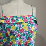 VTG Axiom Floral Teddy Romper One Piece Lingerie Adjustable Straps Sz Large Pink Photo 6