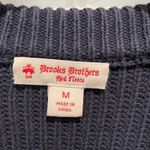 Brooks Brothers Red Fleece Women's Chevron Knit Sweater Navy Pink White Size M Photo 3