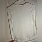 Adidas White Long Sleeve Scoop Neck Climalite Top Rainbow Decal Logo Size Large Photo 3