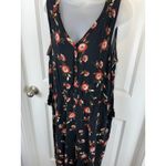 SONOMA Black Floral Jumpsuit Women's XL V Photo 6
