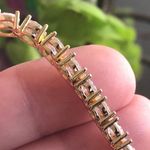 5mm round cubic zirconia 14k gold plated setting bracelet 7” Photo 7