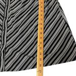 Maggie Barnes  1X Shirt Top Black White Stripe Button Down Front Stretch Woman Photo 9