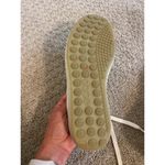 Ecco  White Leather with Tan Trim Lace Up Low Top Shoes Photo 5