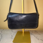 Coach Vintage 9140 Martini Flap Black Leather Small Shoulder Bag Made In USA. Photo 0