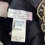 Gunne Sax Vintage Black Dress w/CrissCross Back Gold Beads Photo 3