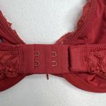 Aerie  Happy Size 32A Bra Very Sexy Lined Demi Push Up Underwire Red Lace Plunge Photo 5