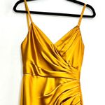 Mac Duggal  26585 Sleeveless Faux Wrap Ruched Satin Gown Photo 3