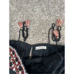 Abercrombie & Fitch Tie Straps Embroidered Cotton Black Jumpsuit Pockets Boho L Photo 4