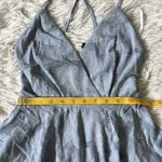 Lulus  Women’s Days of Beauty Dusty Blue Burnout Floral Skater Dress XS Photo 6