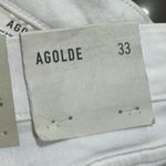 AGOLDE  KYE Mid Rise‎ Straight Crop Low Stretch White Denim Jeans Size 33 NWT Photo 8